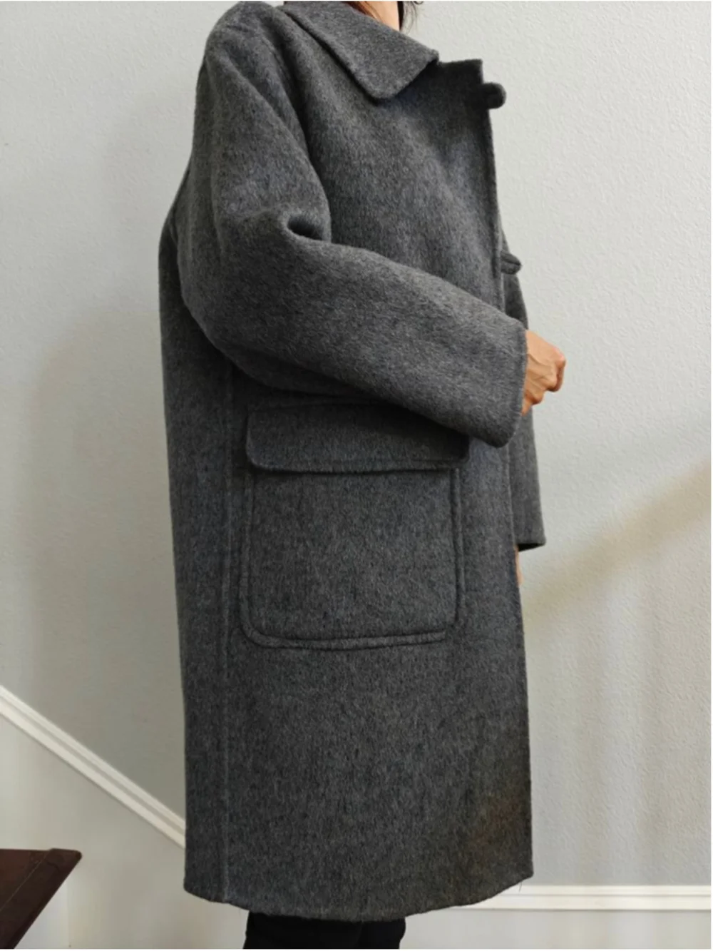 Handmade Wool Blend Oversized Coat
